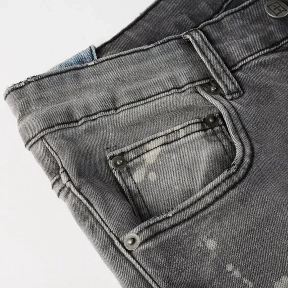Ksubi Grey Distressed Skinny Jeans